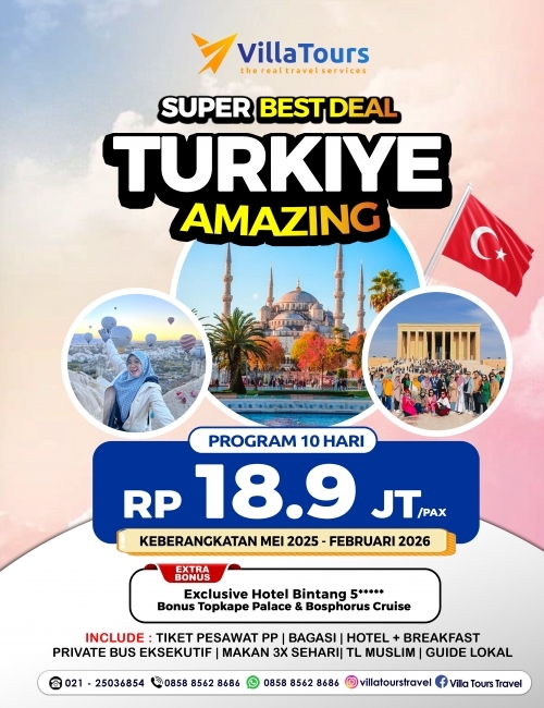 AMAZING TURKI EXCLUSIVE BINTANG 5 + TOPKAPE PALACE 10 HARI