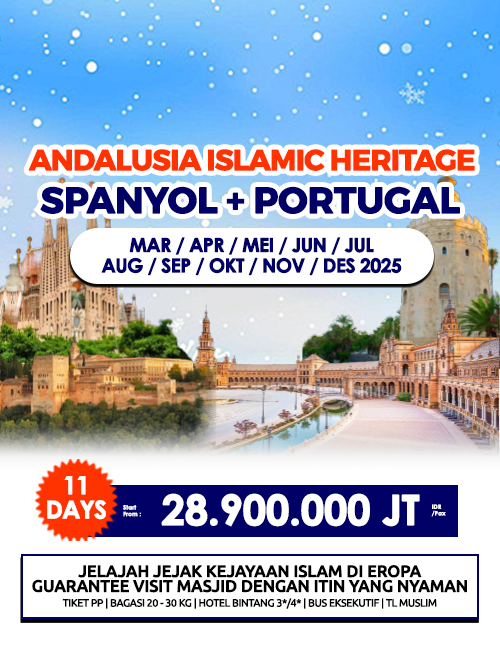 SUPER PROMO ANDALUSIA (SPANYOL + PORTUGAL)  11 HARI