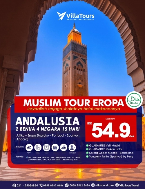 ANDALUSIA (MAROKO + PORTUGAL + SPANYOL + ANDORA) 15 HARI