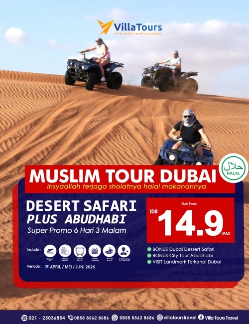 DUBAI ABUDHABI SUPER PROMO BONUS DUBAI DESSERT SAFARI 6 HARI 