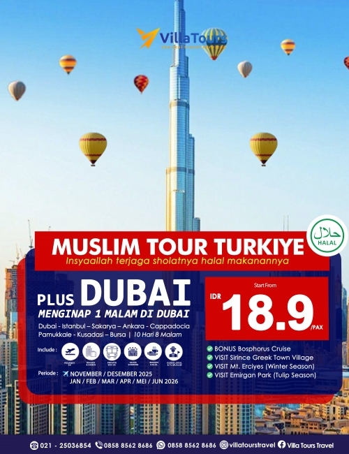 EXOTIC TURKI PLUS DUBAI MENGINAP 1 MALAM DI DUBAI 10 HARI