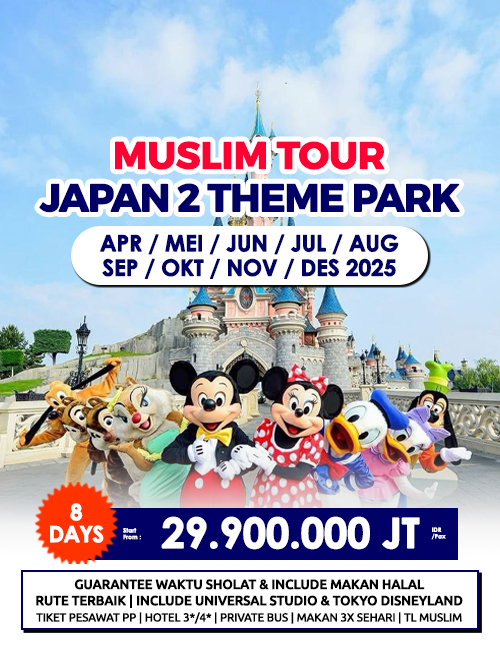 MUSLIM TOUR JAPAN 2 THEME PARK 8 HARI