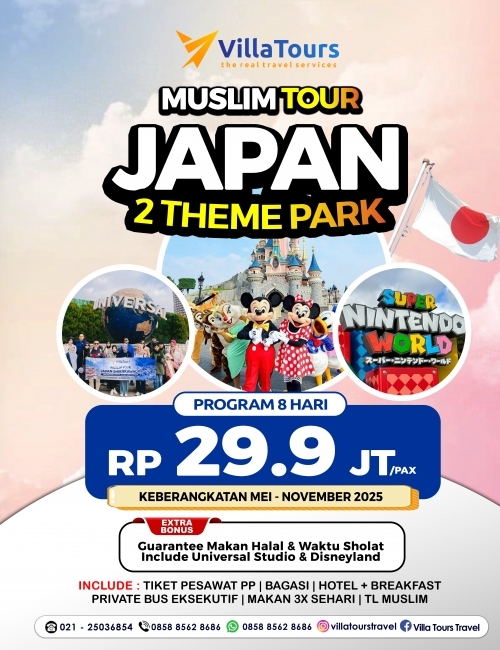 MUSLIM TOUR JAPAN 2 THEME PARK 8 HARI