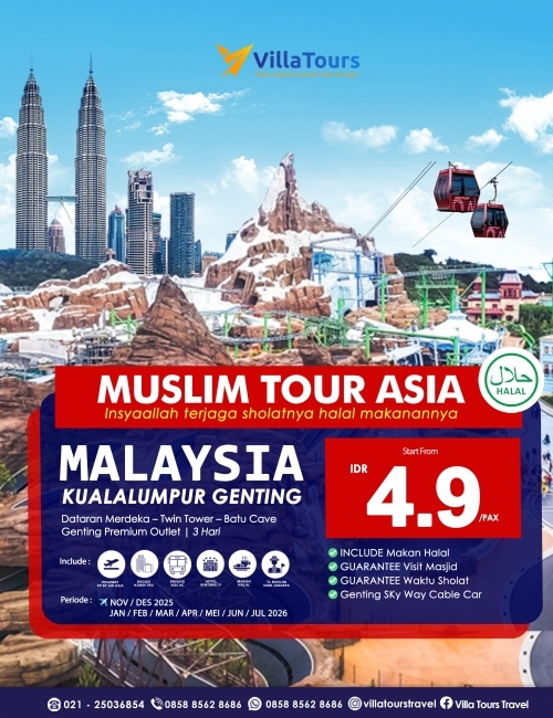 MUSLIM TOUR MALAYSIA KUALA LUMPUR GENTING HIGHLAND 3 HARI