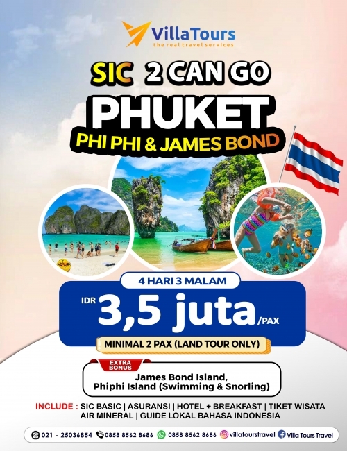 SIC 2 CAN GO PHUKET PHI PHI & JAMES BOND ISLAND 4D3N