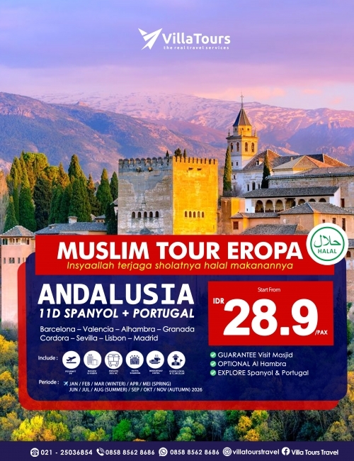 SUPER PROMO ANDALUSIA (SPANYOL + PORTUGAL) 11 HARI