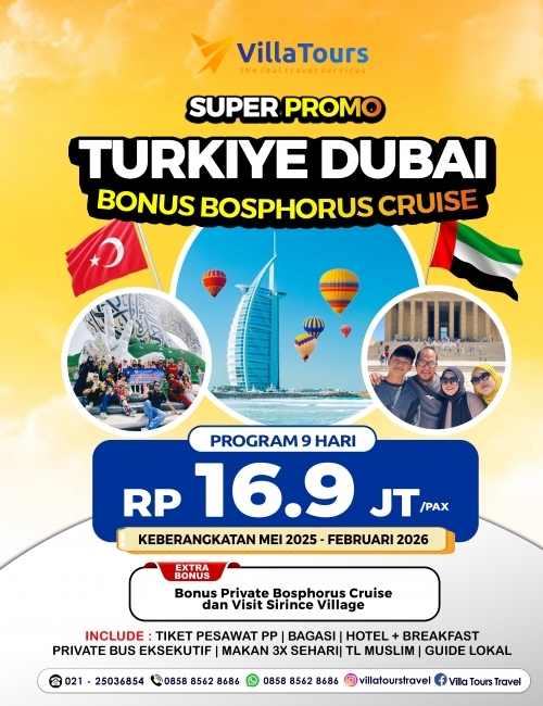 SUPER PROMO TURKI PLUS DUBAI BONUS BOSPHORUS CRUISE 9 HARI