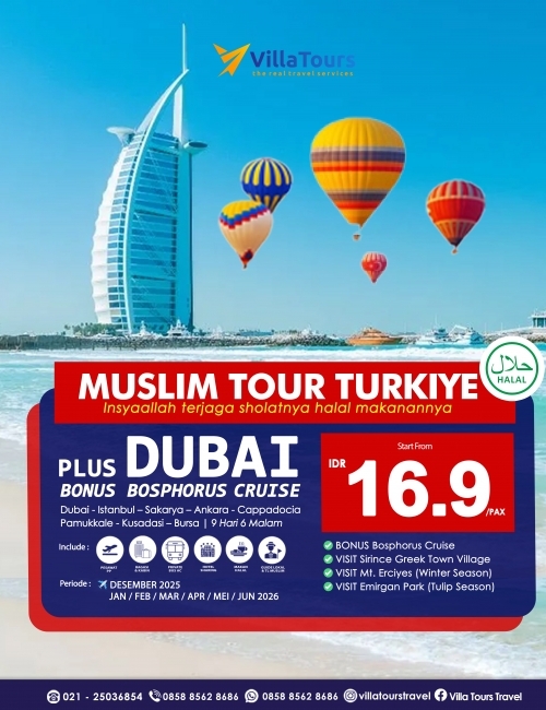 SUPER PROMO TURKI PLUS DUBAI BONUS BOSPHORUS CRUISE 9 HARI