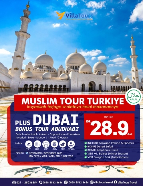 TURKI PLUS DUBAI ABUDHABI EXCLUSIVE TOPKAPE + DESERT SAFARI 13 HARI