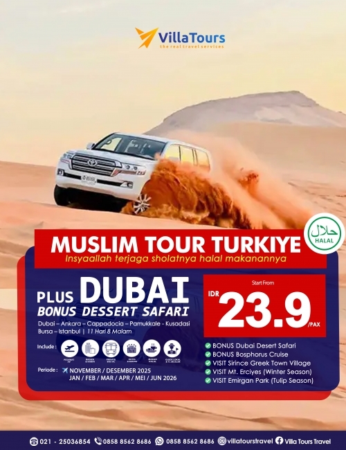 WONDERFULL TURKI PLUS DUBAI BONUS DESERT SAFARI & BOSPHORUS 11 HARI